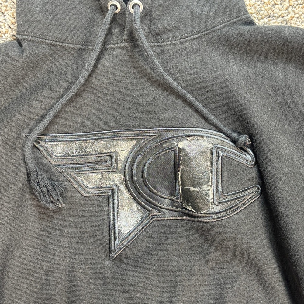 Champion Reverse Weave Men's Medium Sweatshirt FaZe Clan Hoodie Black Gaming - Picture 7 of 7